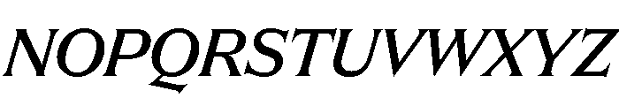 Apris MediumItalic Font UPPERCASE