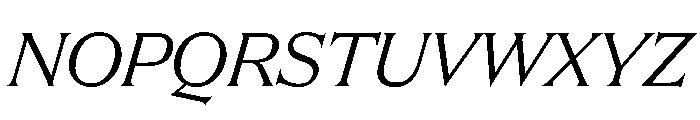 Apris RegularItalic Font UPPERCASE