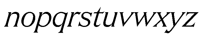 Apris RegularItalic Font LOWERCASE