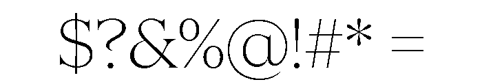 Apris Thin Font OTHER CHARS