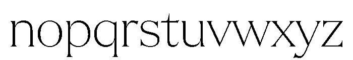 Apris Thin Font LOWERCASE