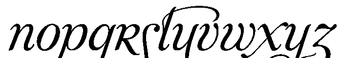 Aphrodite Contextual Font LOWERCASE