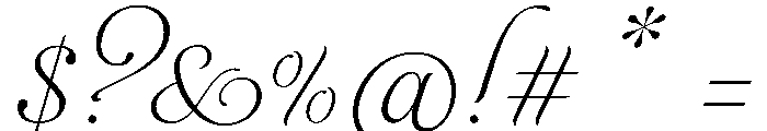 Aphrodite Slim Endings Font OTHER CHARS