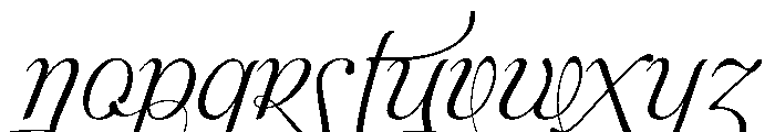 Aphrodite Slim Endings Font LOWERCASE