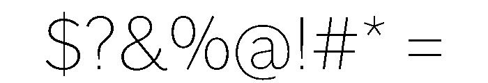 Aquavit Extra Light Font OTHER CHARS