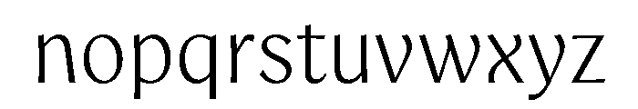 Aquavit Extralight Font LOWERCASE