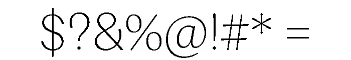 Aquavit Thin Font OTHER CHARS