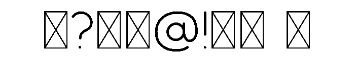AQUORA Thin Font OTHER CHARS