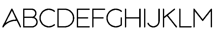 AQUORA Thin Font UPPERCASE