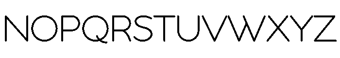 AQUORA Thin Font UPPERCASE