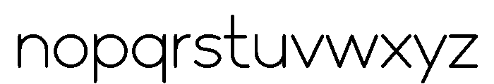 AQUORA Thin Font LOWERCASE