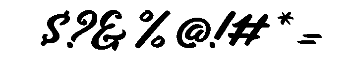 Aquifully Italic Font OTHER CHARS
