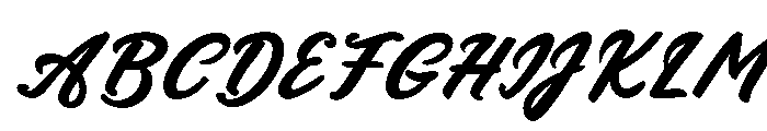 Aquifully Italic Font UPPERCASE