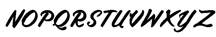 Aquifully Italic Font UPPERCASE