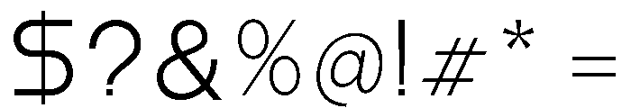 Aquire Extra Light Font OTHER CHARS