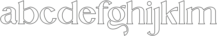 AQRADA Hollow Hollow otf (400) Font LOWERCASE