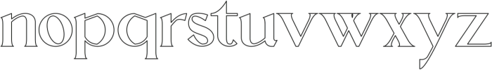 AQRADA Hollow Hollow otf (400) Font LOWERCASE