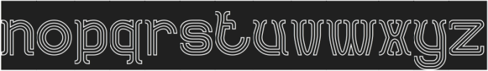 AQUARIUS-Hollow-Inverse otf (400) Font LOWERCASE