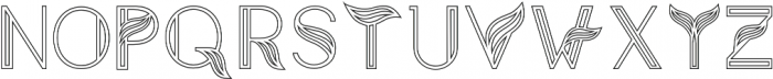 Aquarius Outlined otf (400) Font LOWERCASE