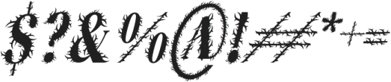 Aquarius Thorny Italic otf (400) Font OTHER CHARS