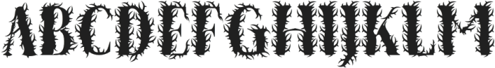 Aquarius Thorny Regular otf (400) Font UPPERCASE