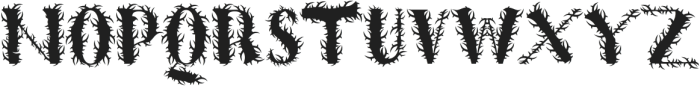 Aquarius Thorny Regular otf (400) Font UPPERCASE