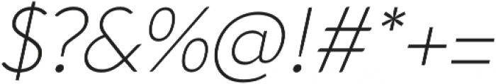 Aquawax Pro ExtraLight Italic otf (200) Font OTHER CHARS