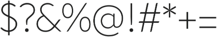 Aquawax Pro ExtraLight otf (200) Font OTHER CHARS