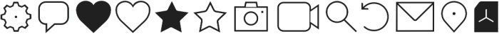 Aquawax Pro Pictograms ExtraLight otf (200) Font UPPERCASE