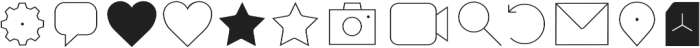 Aquawax Pro Pictograms Thin otf (100) Font UPPERCASE