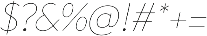 Aquawax Pro Thin Italic otf (100) Font OTHER CHARS
