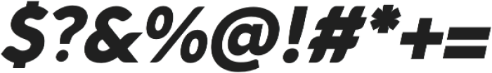 Aquawax Pro UltraBold Italic otf (700) Font OTHER CHARS