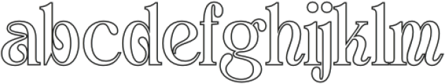 Aquene Outline otf (400) Font LOWERCASE