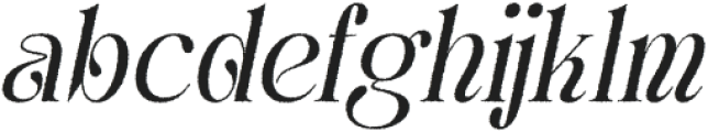 Aquene Rough Italic otf (400) Font LOWERCASE