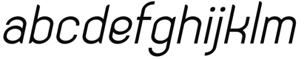 Aqueo Light Italic Font LOWERCASE