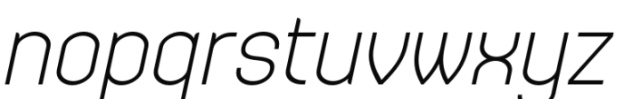 Aqueo Thin Italic Font LOWERCASE