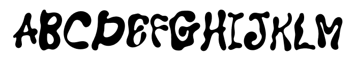 Aqua Monstera Font UPPERCASE