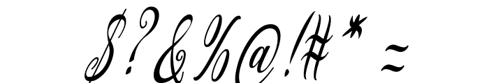 Aquilera Script Regular Font OTHER CHARS
