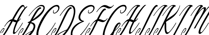 Aquilera Script Regular Font UPPERCASE