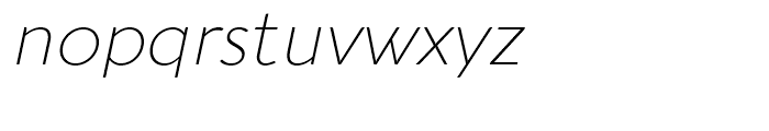 Aquawax Pro Extra Light Italic Font LOWERCASE