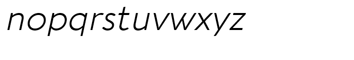 Aquawax Pro Light Italic Font LOWERCASE
