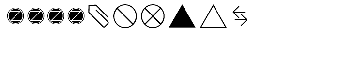Aquawax Pro Pictograms Extra Light Font OTHER CHARS