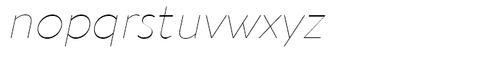 Aquawax Pro Thin Italic Font LOWERCASE