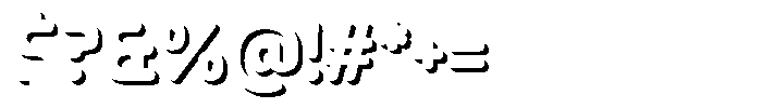 Aqeon Shadow Font OTHER CHARS