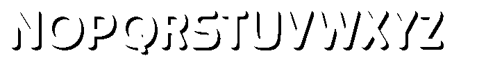 Aqeon Shadow Font LOWERCASE