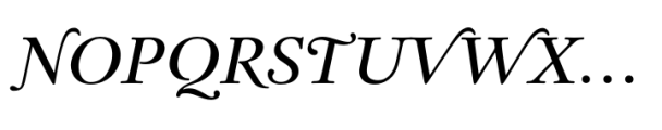 Aquamarine Smallercaps Italic Font UPPERCASE