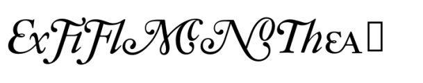 Aquamarine Titling Roman Ligatures Font LOWERCASE