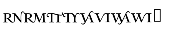 Aquamarine Titling Roman Ligatures Font LOWERCASE