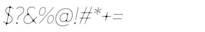 Aquawax Fx Space Thin Italic Font OTHER CHARS
