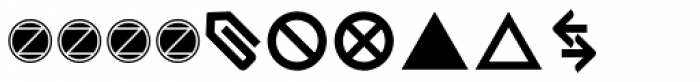 Aquawax Pro Pictograms Bold Font OTHER CHARS